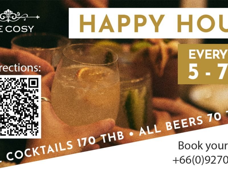 Happy hour bar, The Cosy Fisherman's Village, Koh Samui.